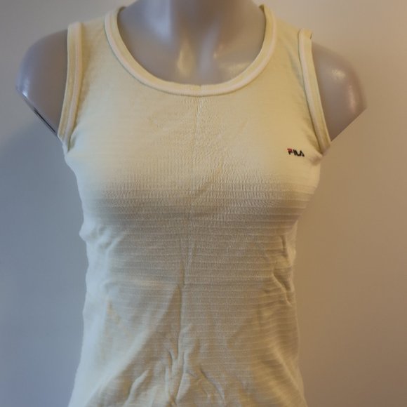 Womens Fila Light Yellow Tank Top 8 * - Picture 3 of 11